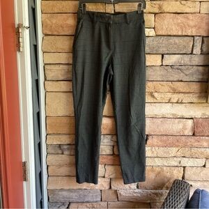 H&M charcoal gray stripe stretch dress casual pants Women 6 New